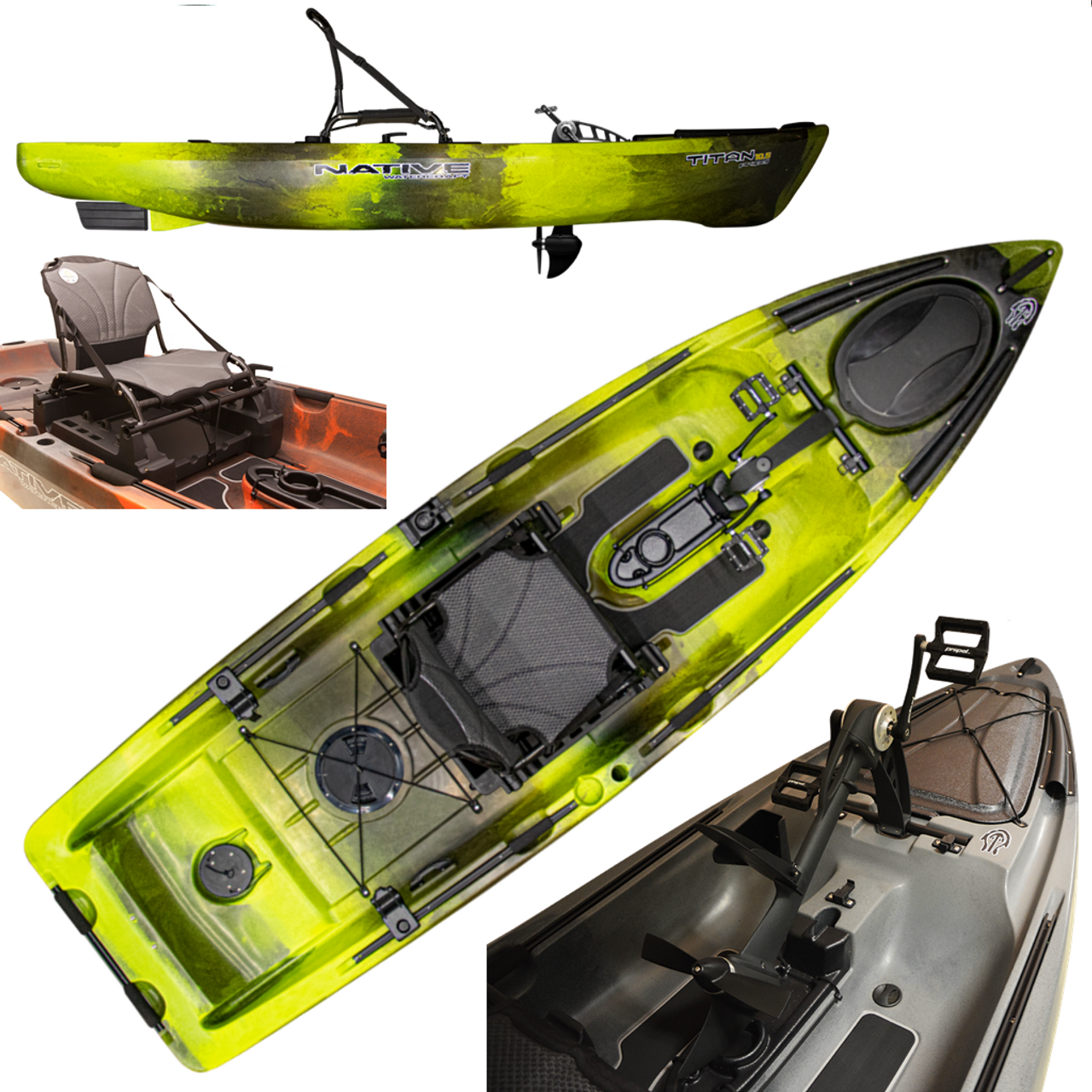 2023 Native Watercraft Titan Propel 10.5 - Fishing Kayak | Gator Green