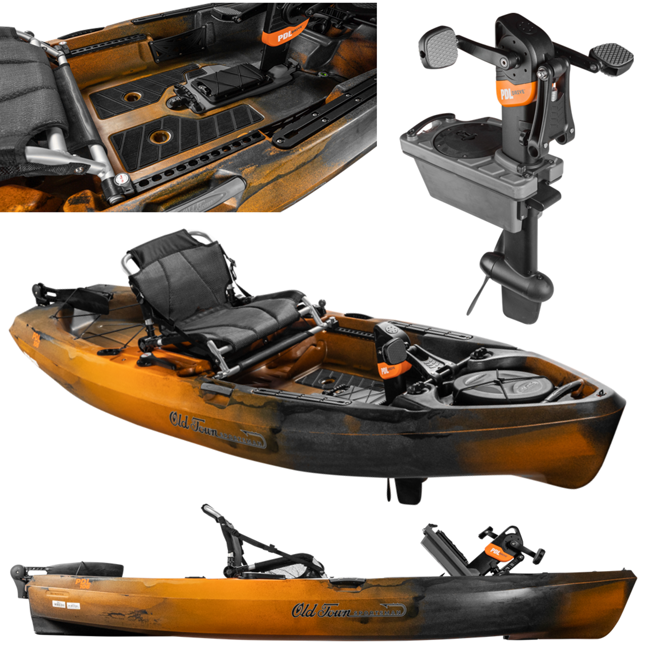 2022 Old Town Sportsman PDL 106 - Fishing Kayak | Ember Camo