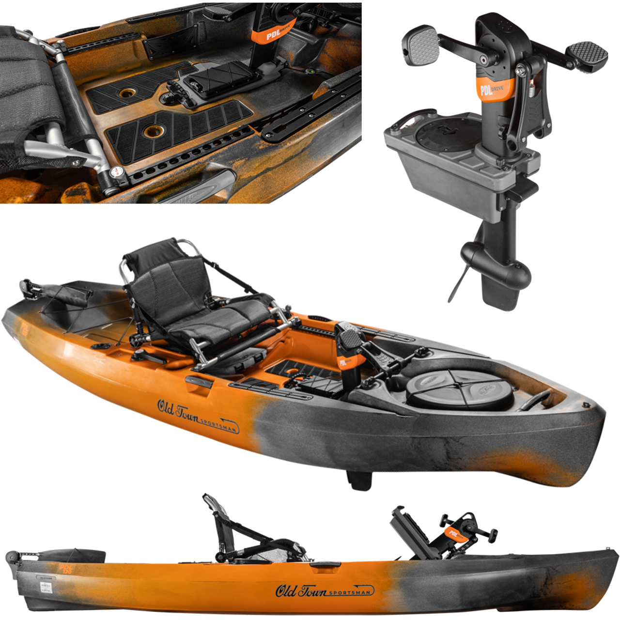 2022 Old Town Sportsman PDL 120 - Fishing Kayak | Ember Camo